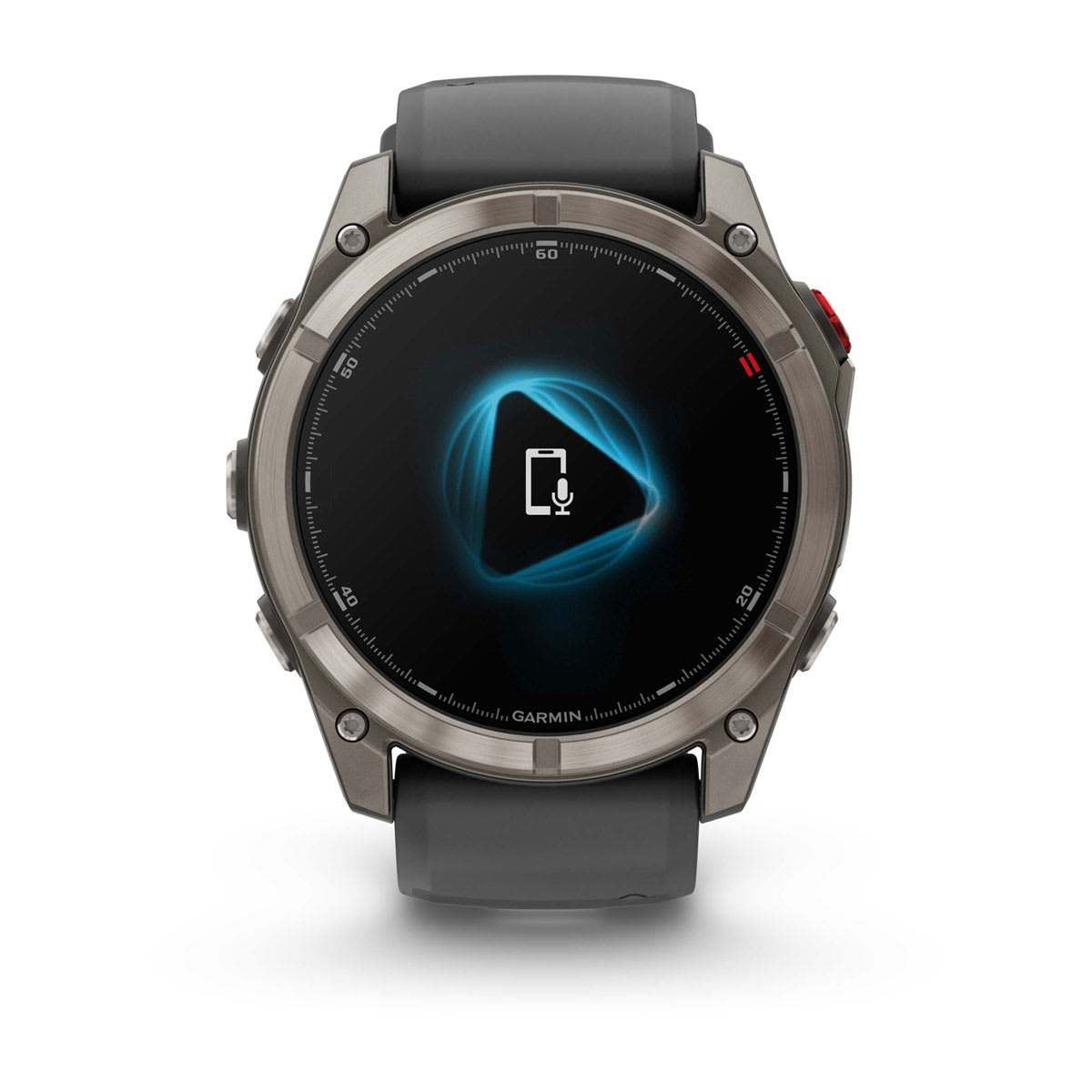 fēnix® 8 Pro – 51 mm, AMOLED, Sapphire, titanium med silikonerem i Graphite/svart