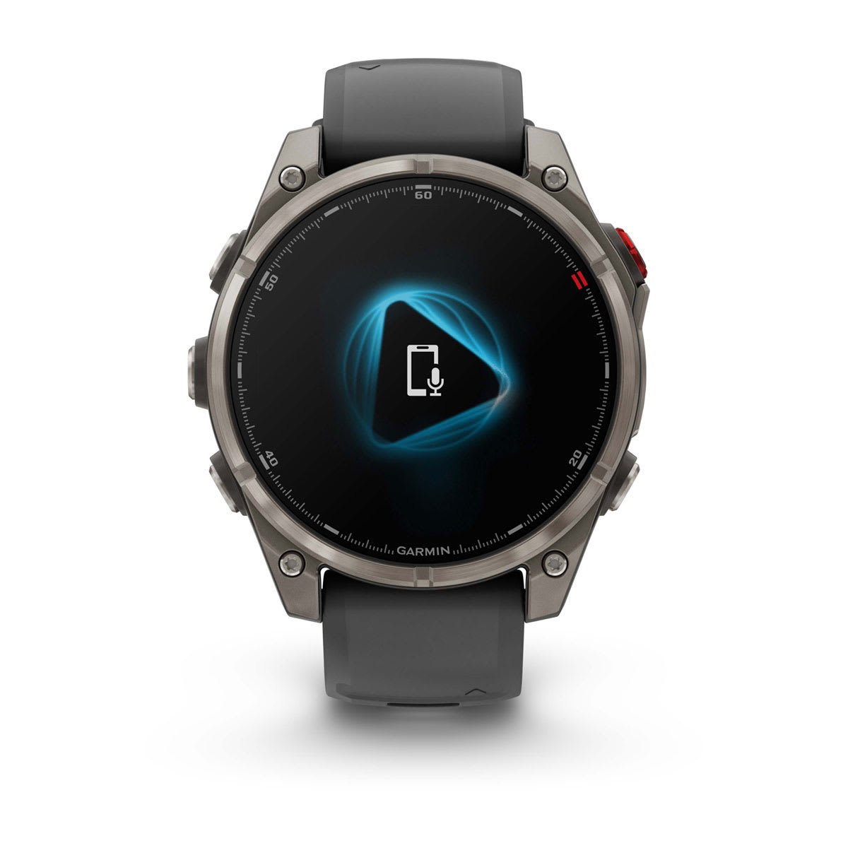 fēnix® 8 Pro – 47 mm, AMOLED, Sapphire, titanium med silikonerem i Graphite/svart