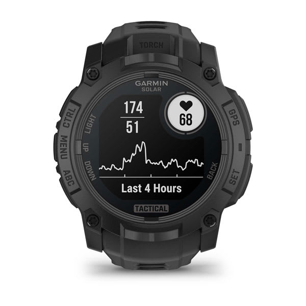Instinct® 3 – 50 mm, Solar, Tactical Edition, Svart med svart rem