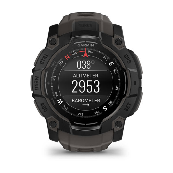 Instinct® 3 – 50 mm, AMOLED, Svart med Charcoal rem