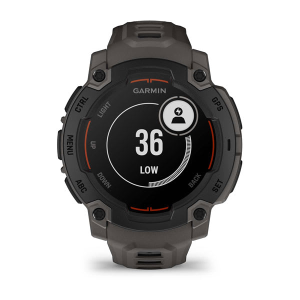 Instinct® E – 45 mm, Svart med Charcoal rem