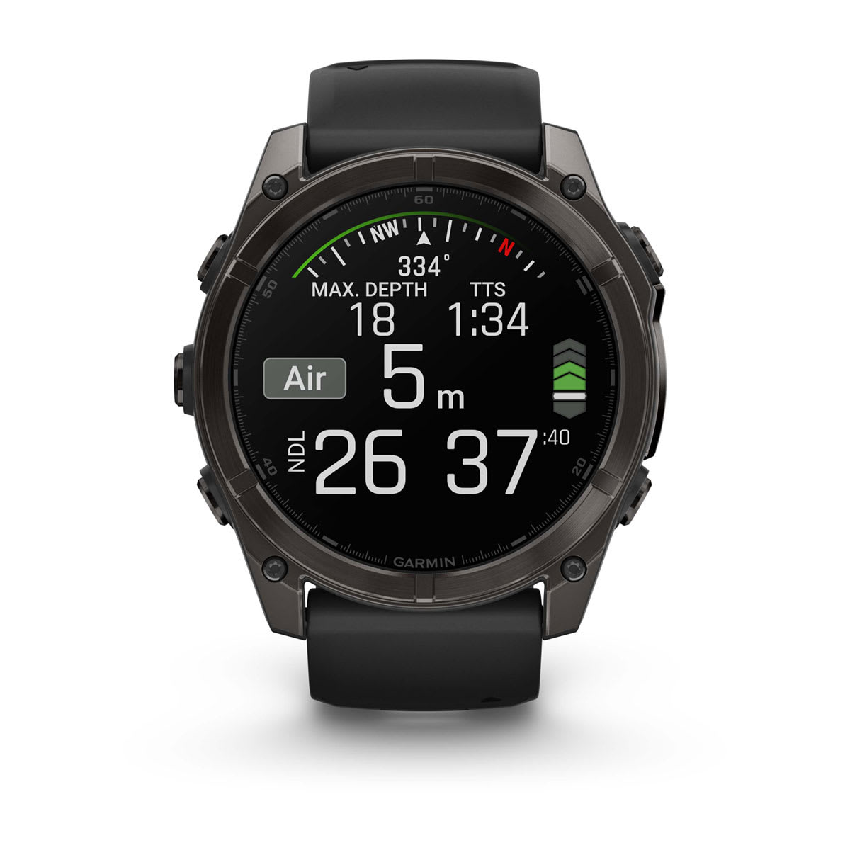 fēnix® 8 – 51 mm, AMOLED, Sapphire, Carbon Grey DLC med svart/Pebble Grey silikonerem