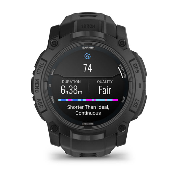 Instinct® 3 – 50 mm, AMOLED, Tactical Edition, Svart med svart rem