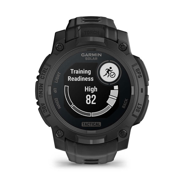 Instinct® 3 – 45 mm, Solar, Tactical Edition, Svart med svart rem