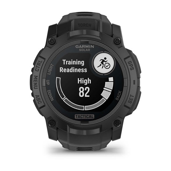 Instinct® 3 – 50 mm, Solar, Tactical Edition, Svart med svart rem