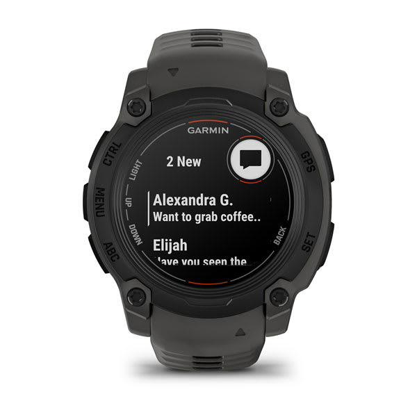 Instinct® E – 40 mm, Svart med Charcoal rem