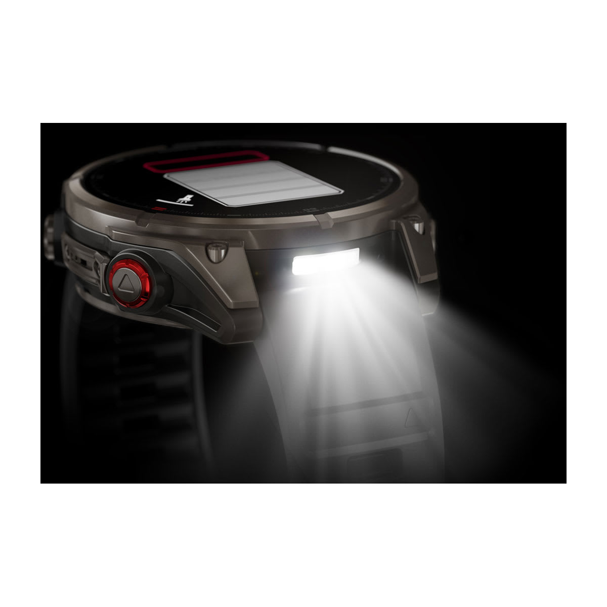fēnix® 8 Pro – 47 mm, AMOLED, Sapphire, titanium med silikonerem i Graphite/svart