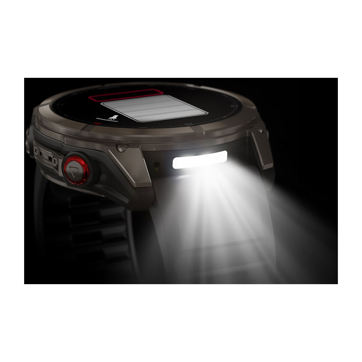 fēnix® 8 Pro – 51 mm, AMOLED, Sapphire, titanium med silikonerem i Graphite/svart