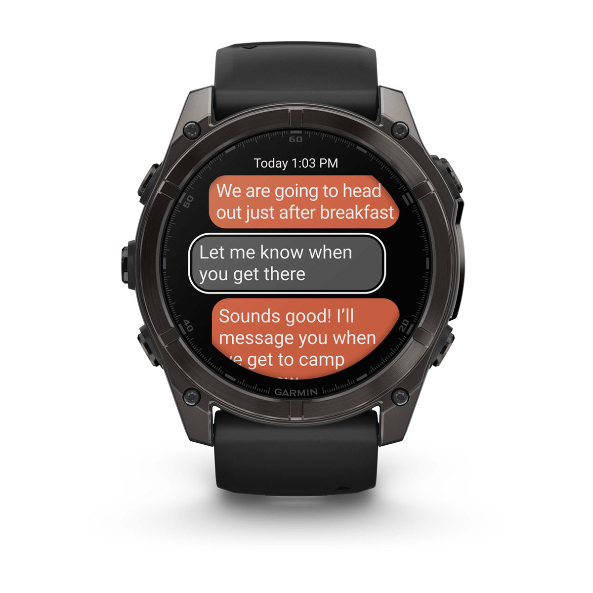 fēnix® 8 – 51 mm, AMOLED, Sapphire, Carbon Grey DLC med svart/Pebble Grey silikonerem