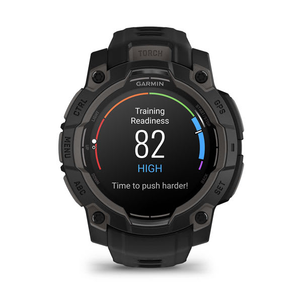 Instinct® 3 – 45 mm, AMOLED, Svart med svart rem