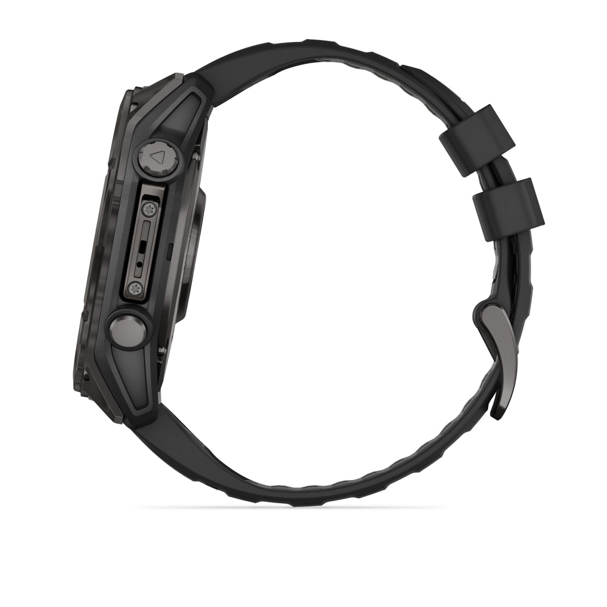 fēnix® 8 – 51 mm, AMOLED, Sapphire, Carbon Grey DLC med svart/Pebble Grey silikonerem