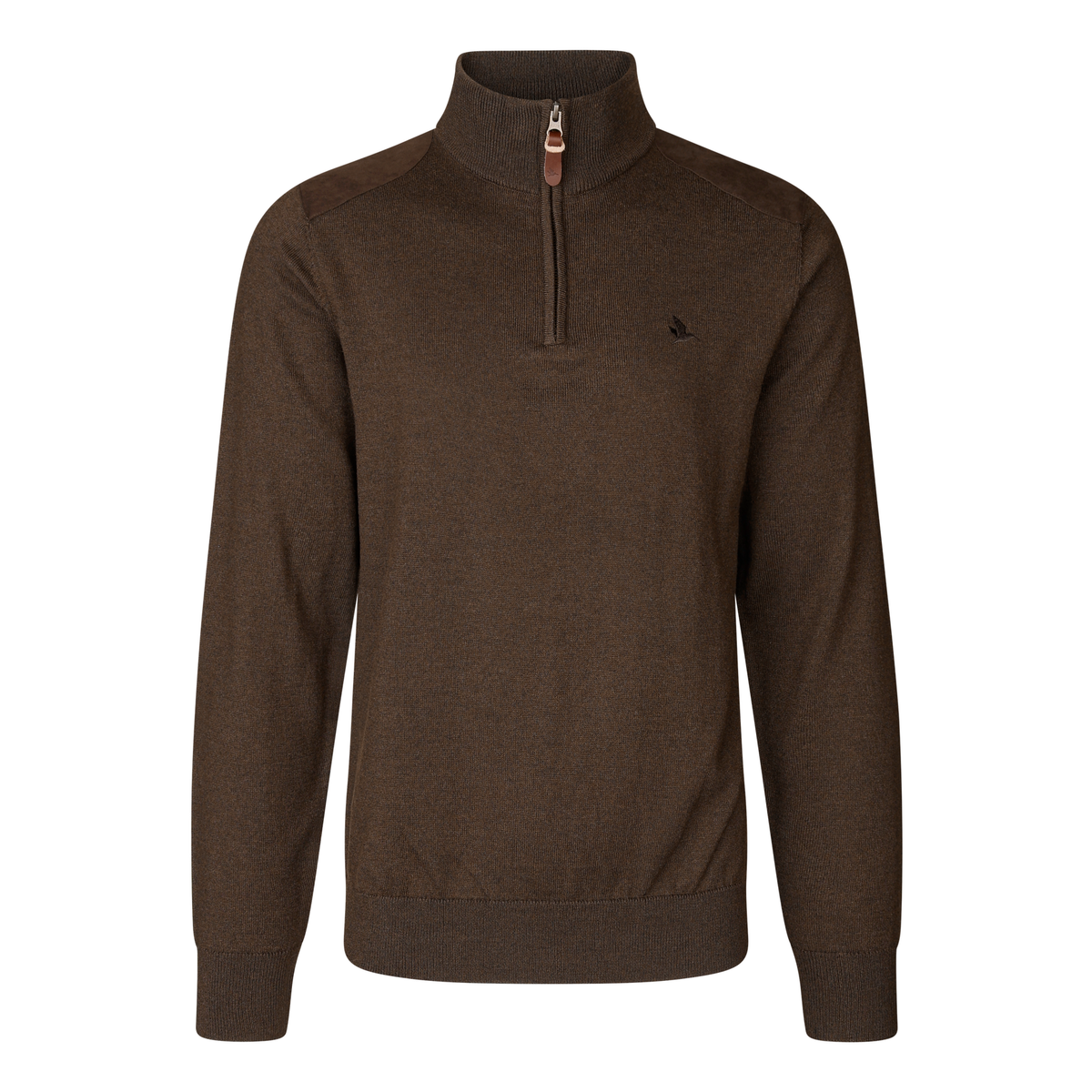Pinetræ Halv Lynlås Sweater - Dark Brown
