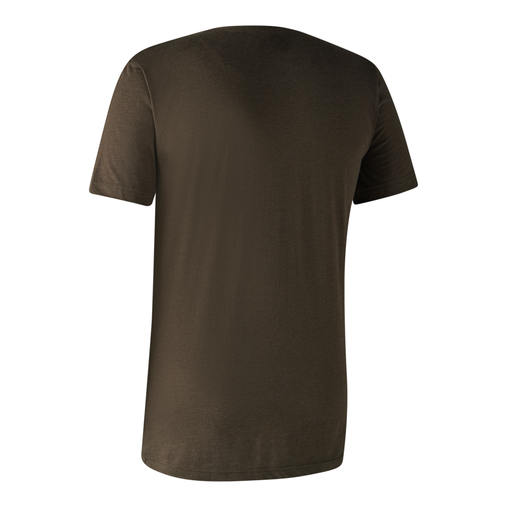 Basis 2-Pak T-Skjorte - Brown Leaf Melange – Deerhunter