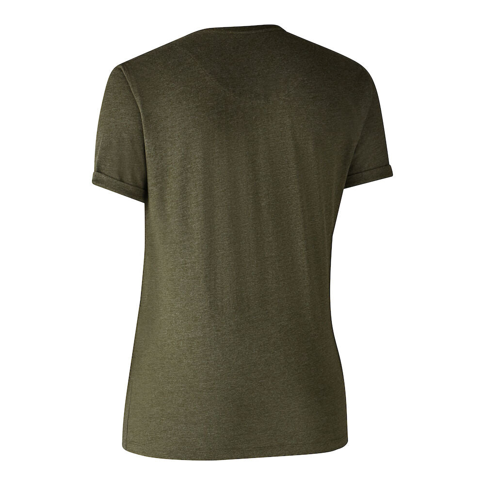 Basis 2-Pak T-Skjorte Adventure - Green Mel/Brown Leaf – Deerhunter