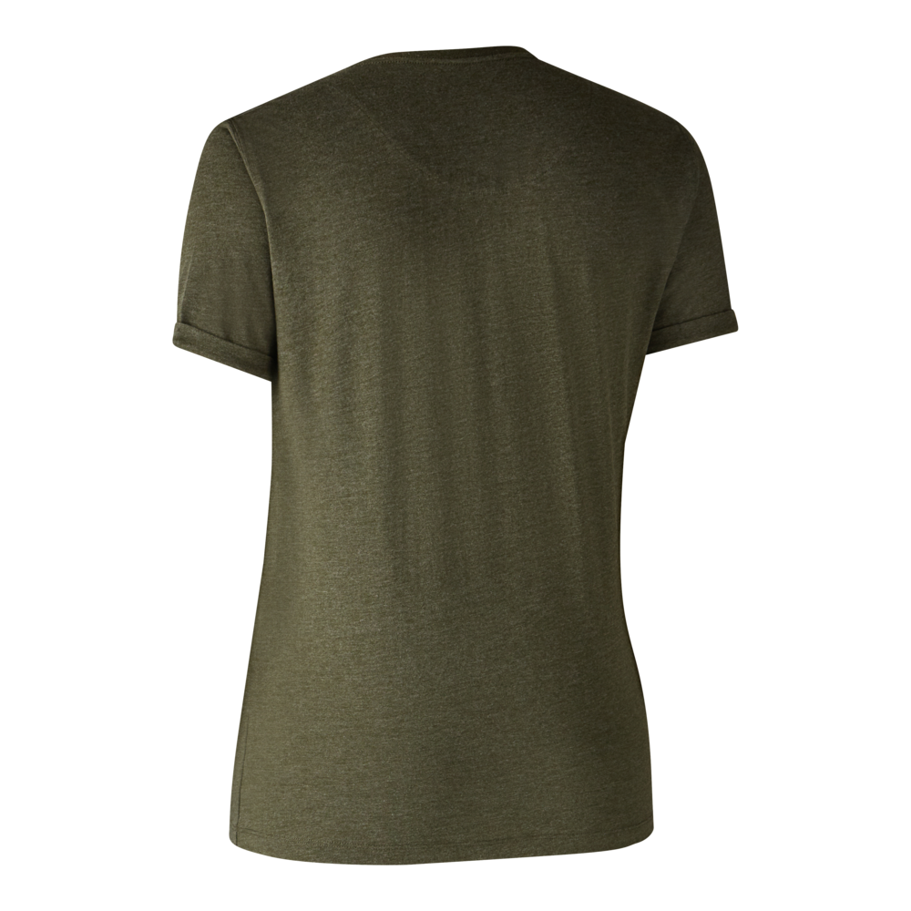 Ladies Basis 2-pak T-skjorte Adventure - Green Melange – Deerhunter