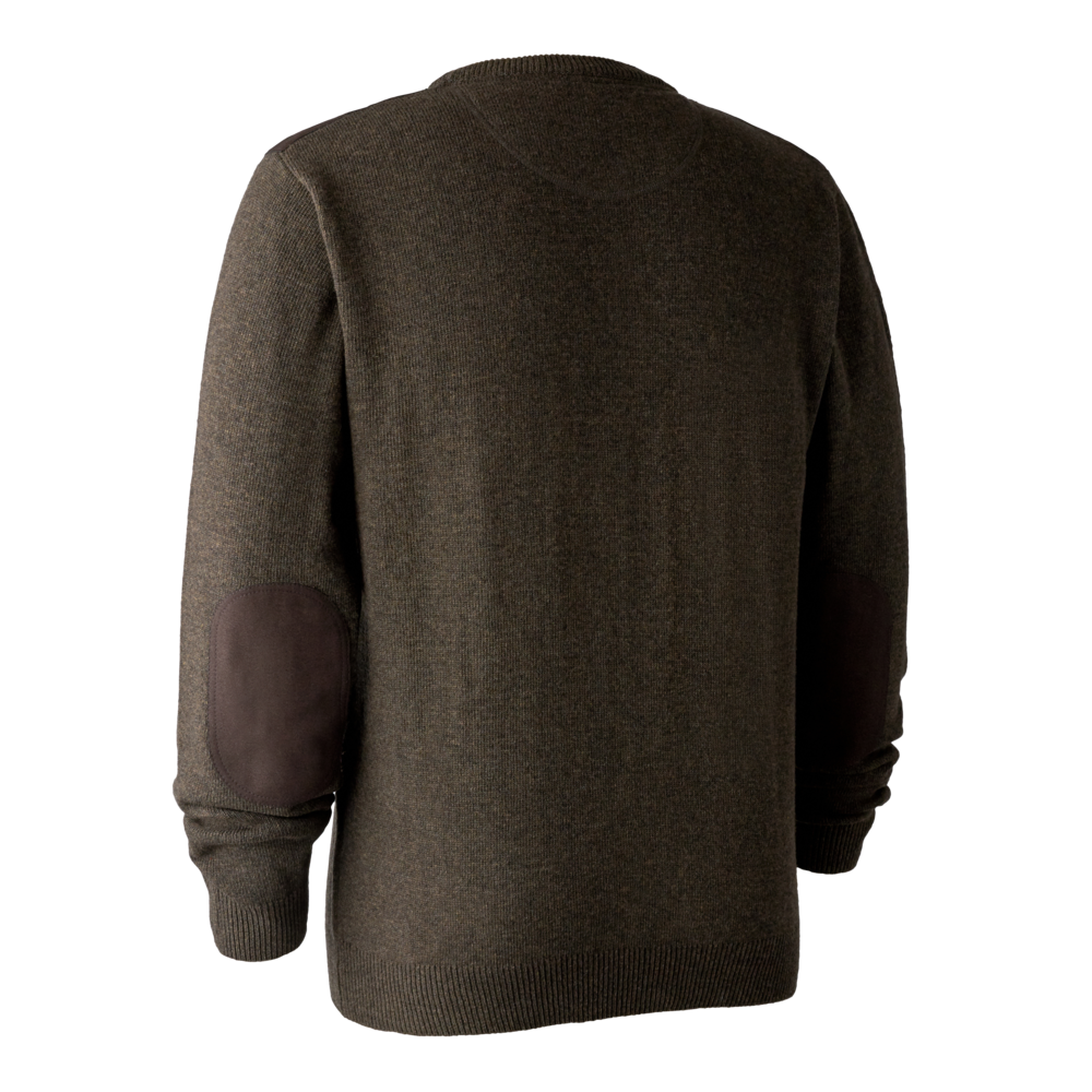 Sheffield Strikkegenser Med Rund Hals - Dark Elm – Deerhunter