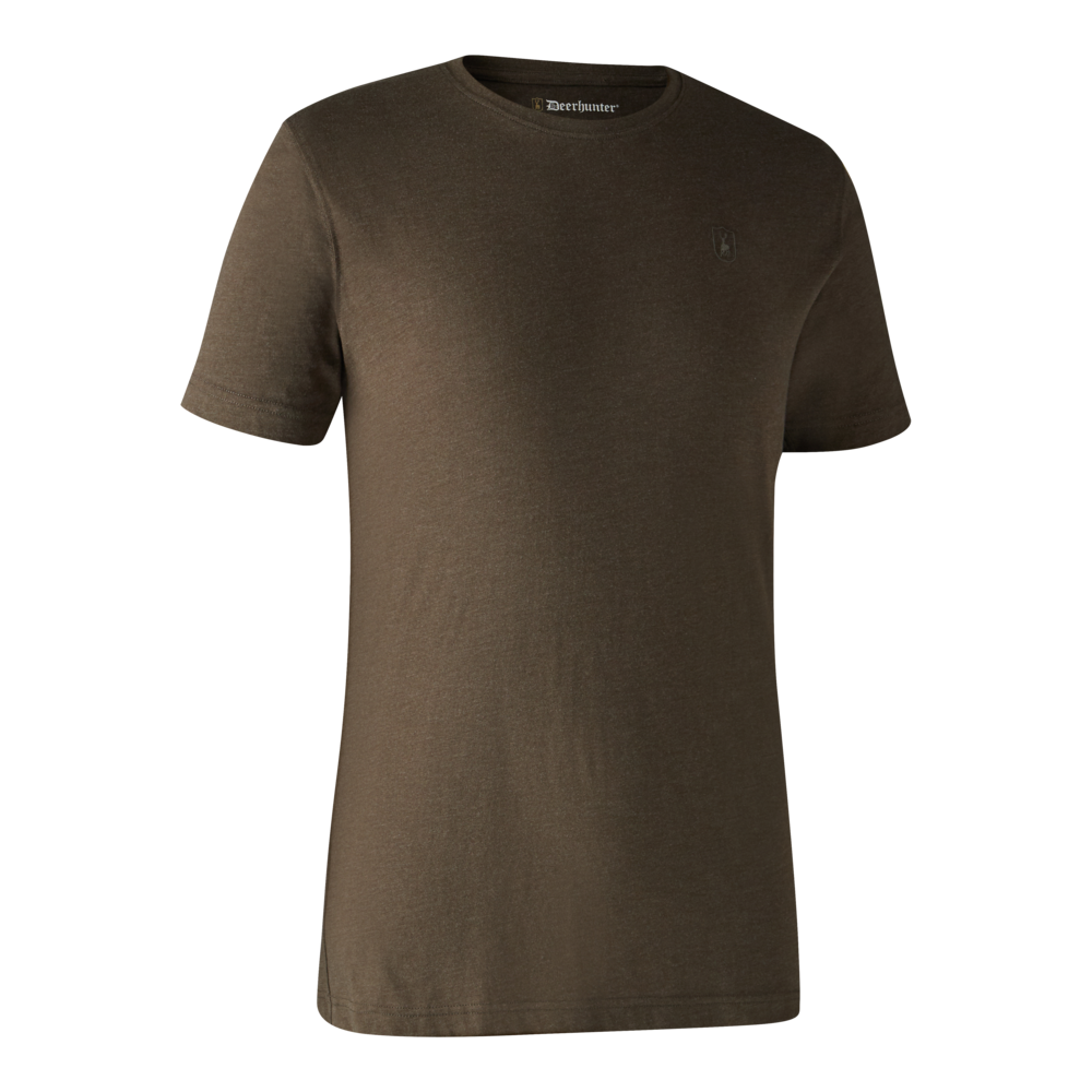 Basis 2-Pak T-Skjorte - Brown Leaf Melange – Deerhunter