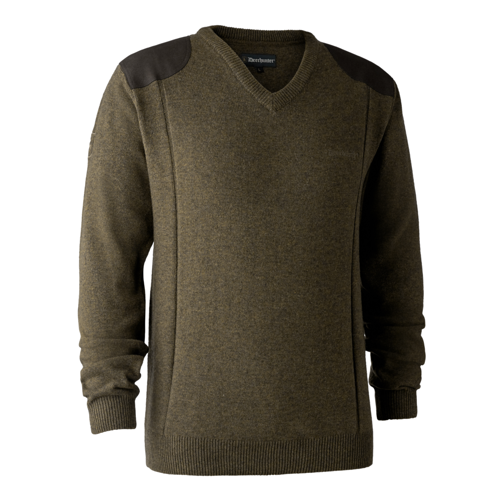 Sheffield Strikkegenser Med V-hals - Cypress – Deerhunter
