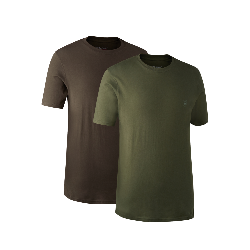 T-skjorte 2-pakning Green/Brown – Deerhunter