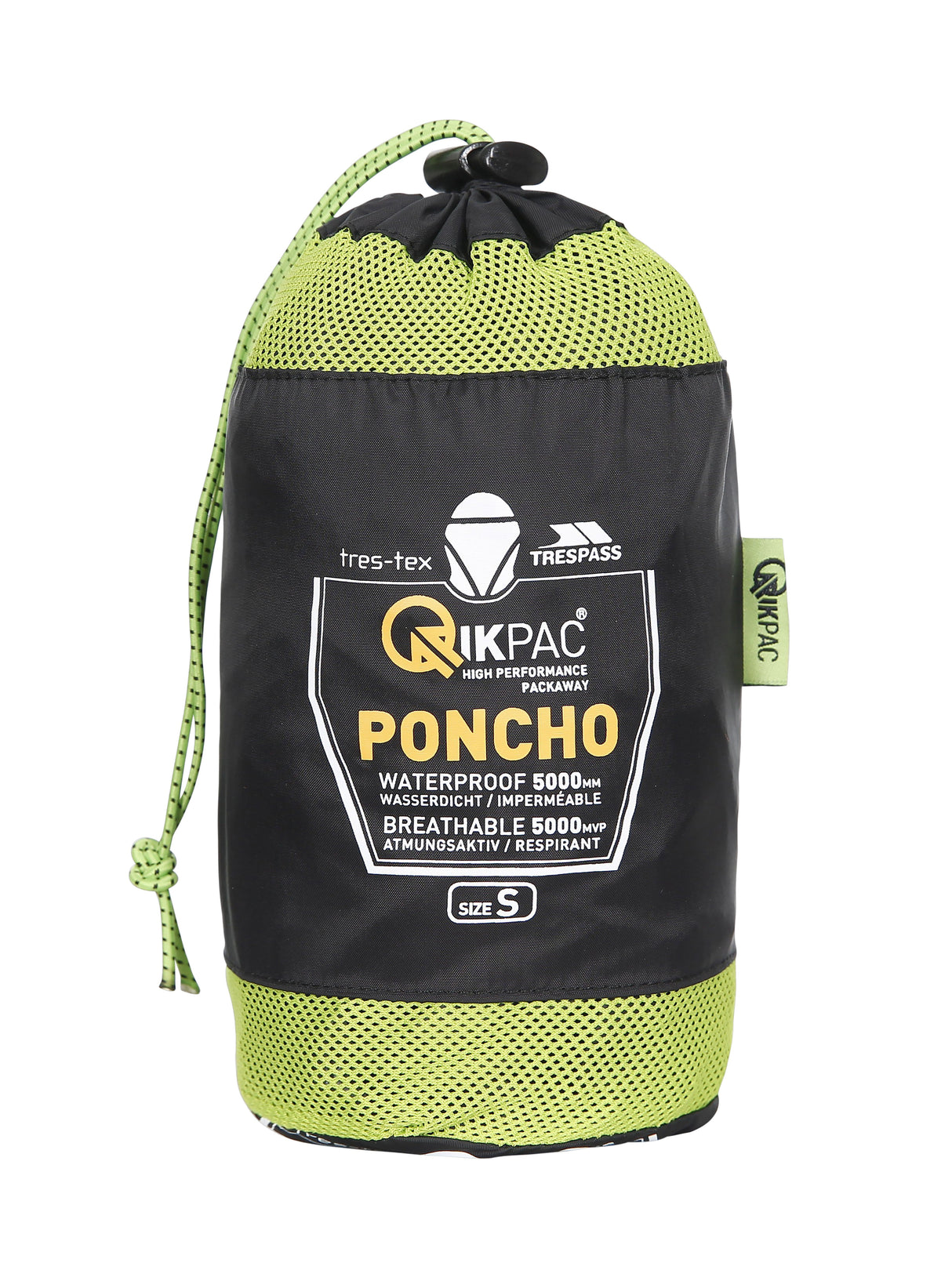 Qikpac Poncho - Black - Trespass
