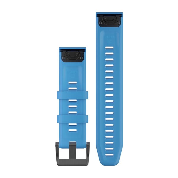 QuickFit® 22 Klokkereim, Cyan Blue Silikon – Garmin