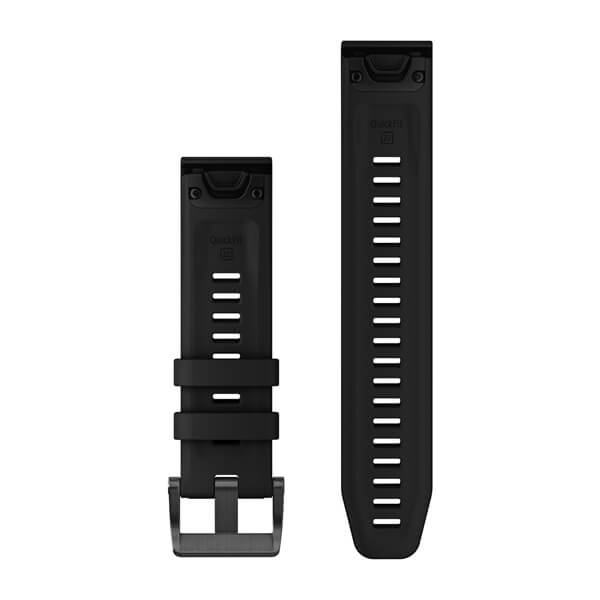 QuickFit® 22 remme, Svart silikone (Dykkersett med 3 dele)