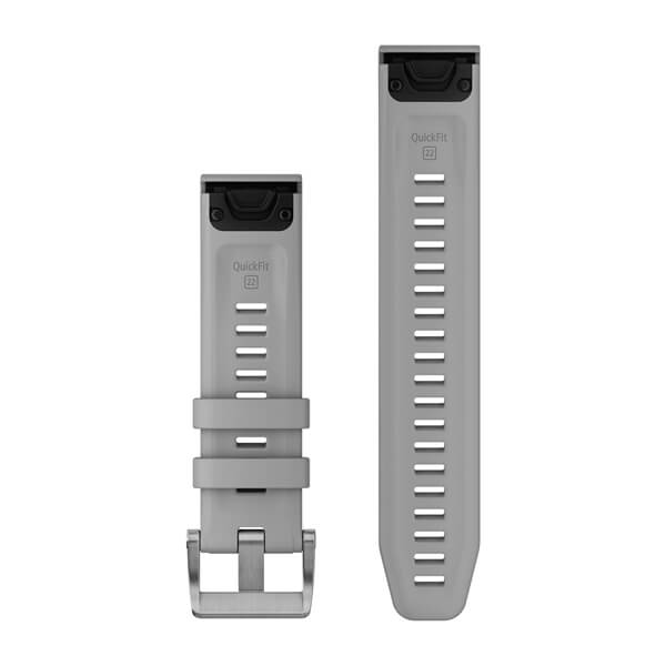 QuickFit® 22 remme, Powder Grey silikone (Dykkersett med 3 dele)