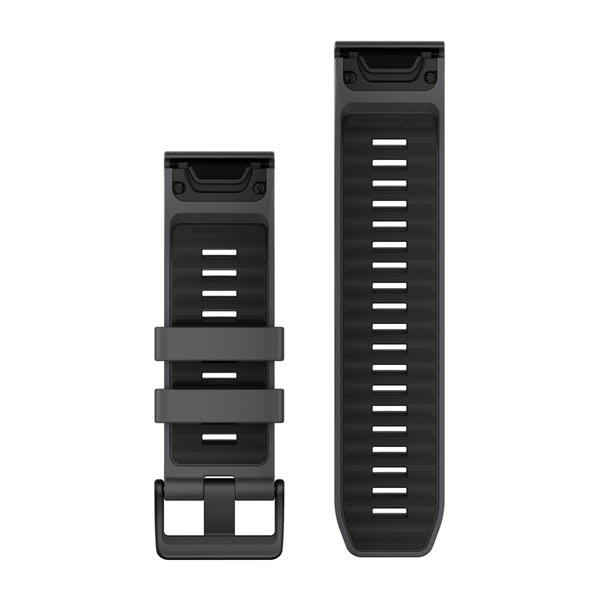 QuickFit® 26 remme, Slate Grey/Svart silikone