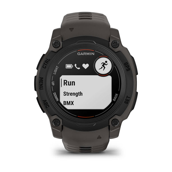 Instinct® E – 40 mm, Svart med Charcoal rem