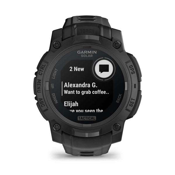 Instinct® 3 – 45 mm, Solar, Tactical Edition, Svart med svart rem
