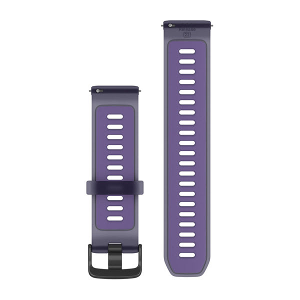 Quick Release remme (22 mm), Gjennomskinnelig Imperial Purple/Indigo med Slate hardware