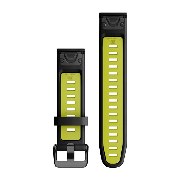 QuickFit® 20 urremme, Svart/Electric Lime silikone