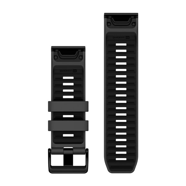 QuickFit® 26 remme, Graphite/svart silikone