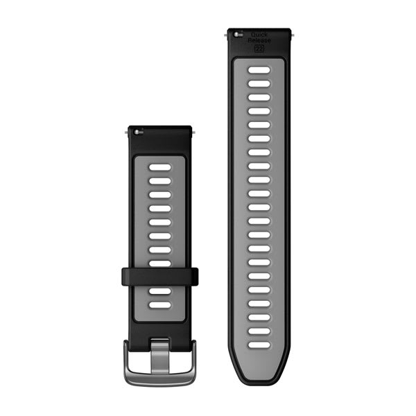 Quick Release remme (22 mm), Svart/Powder Grey, Slate hardware