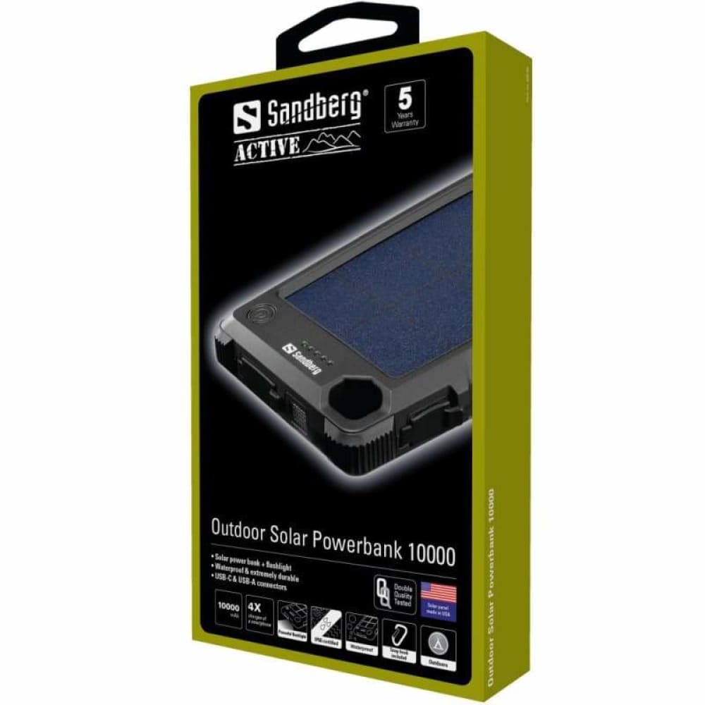 Solcelle Powerbank 10000mAh – Sandberg