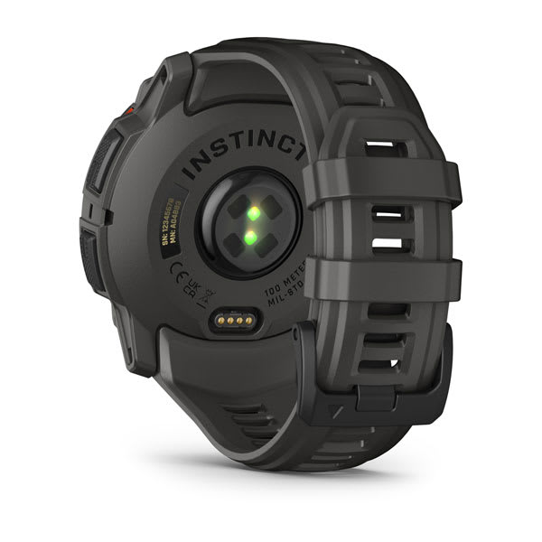 Instinct® 3 – 50 mm, Solar, Svart med Charcoal rem