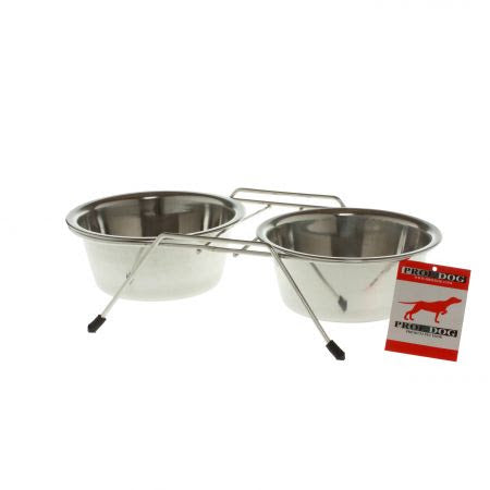 Dobbelt Skålholder Stål – Prof dog