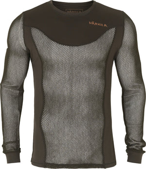 Base Mesh trøye med rund hals Shadow Brown – Härkila