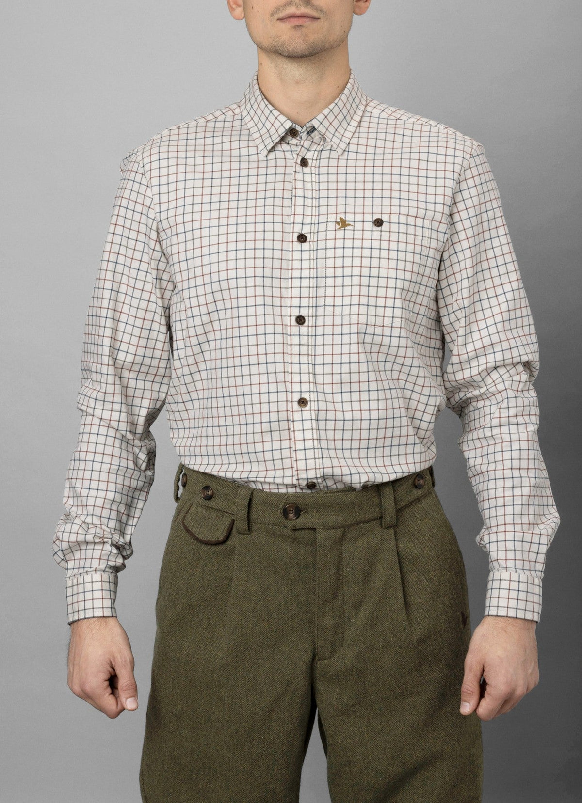 Oxford Shooting Skjorte - Grape Leaf/Terracotta Check – Seeland