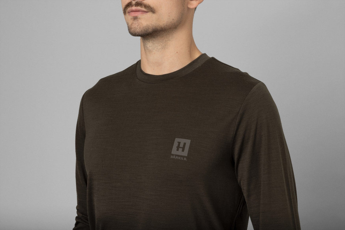 Base All Season L/S T-skjorte - Shadow Brown – Härkila