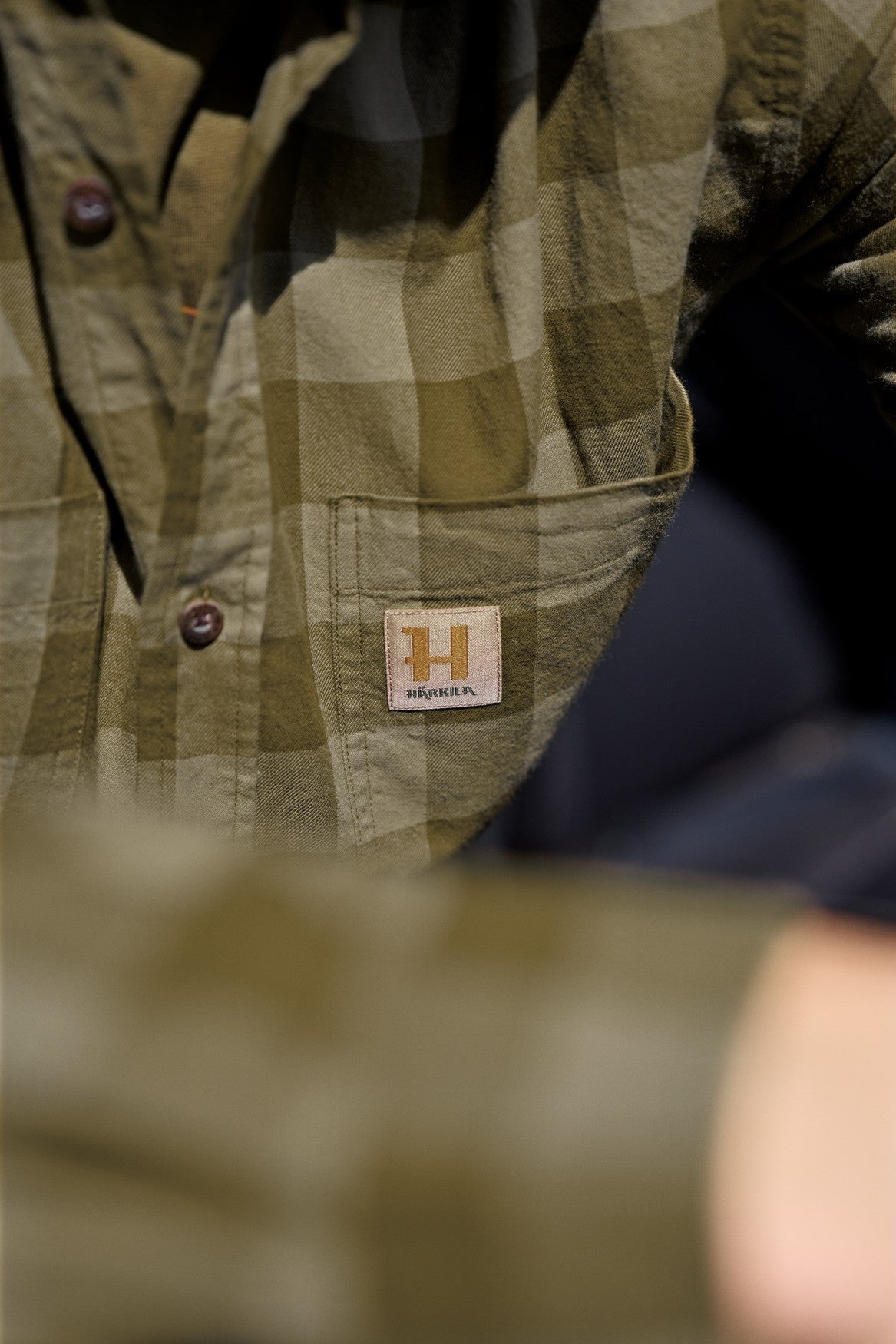 Skandinavisk L/S-Skjorte – Dark Olive Check – Härkila