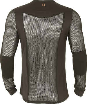 Base Mesh trøye med rund hals Shadow Brown – Härkila
