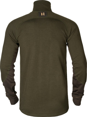 Base Warm zip neck Willow Green/Shadow Brown – Härkila
