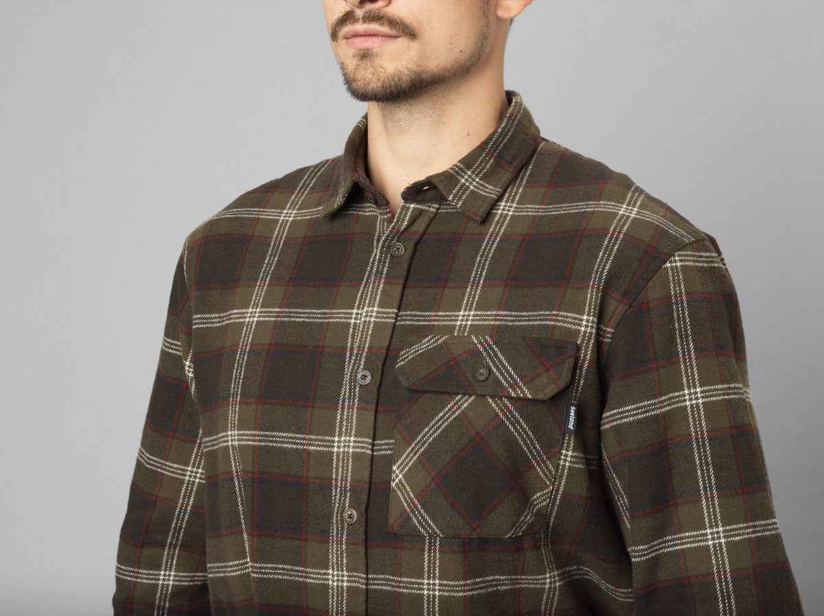 Glen Flanellskjorte - Pine Green Check – Seeland