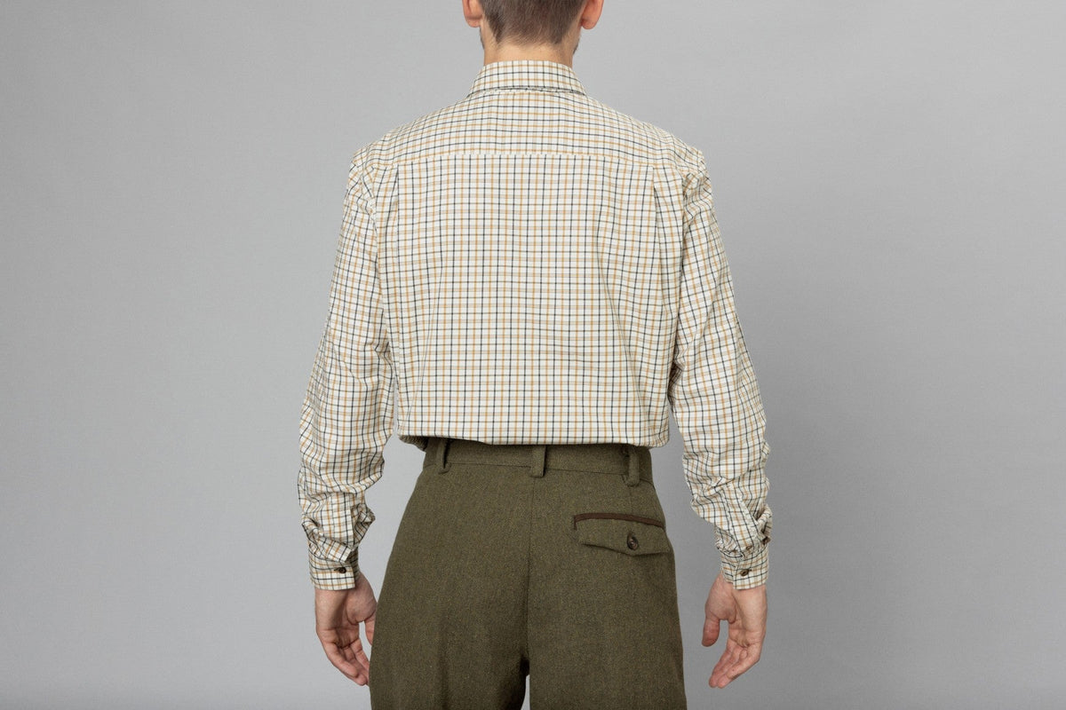 Oxford Shooting Skjorte - Classic Blue/Classic Brown Check – Seeland