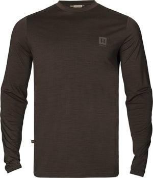 Base All Season L/S T-skjorte - Shadow Brown – Härkila