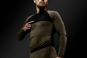 Heat L/S t-skjorte Willow Green/Svart – Härkila