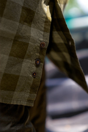 Skandinavisk L/S-Skjorte – Dark Olive Check – Härkila