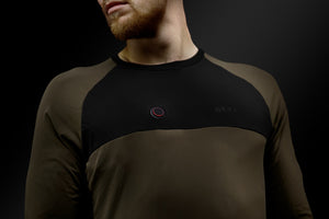 Heat L/S t-skjorte Willow Green/Svart – Härkila