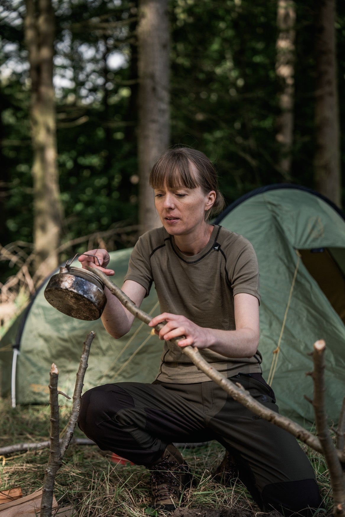 Apex Aia Merino T-skjorte Covert Green – Seeland